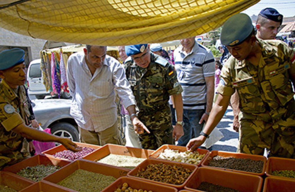 Delicious food in Taybeh popular market
