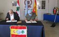 Spanish peacekeepers donate firefighting equipment to Civil Defense