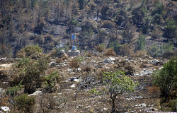 Blue Barrel B75 (1) near Houla, south Lebanon, site where UNIFIL Belgian contingent performs demining activities.