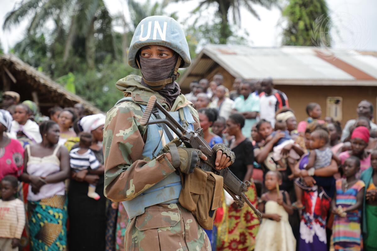 Commanders of Force Intervention Brigade and FARDC on Operational Visit to Kainama, Democratic Republic of Congo
