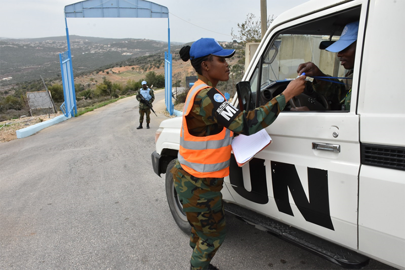 Corporal Yirenkyi Stella, a military police officer, says: “It is very important to ensure that vehicles entering and leaving the camp are well checked to ensure the safety and security of personnel. For me it is unique that the security and wellbeing of my fellow colleagues, both men and women largely depends on how well I conduct my duty. I am therefore playing my part in maintaining peace and security in Lebanon.”