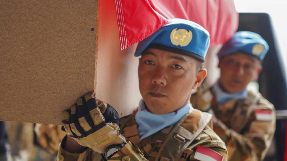fallen UNIFIL Indonesian PK - repartition ceremony