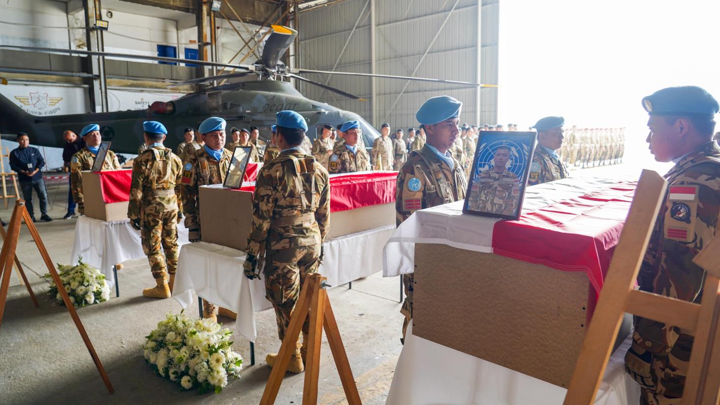 fallen UNIFIL Indonesian PK - repartition ceremony