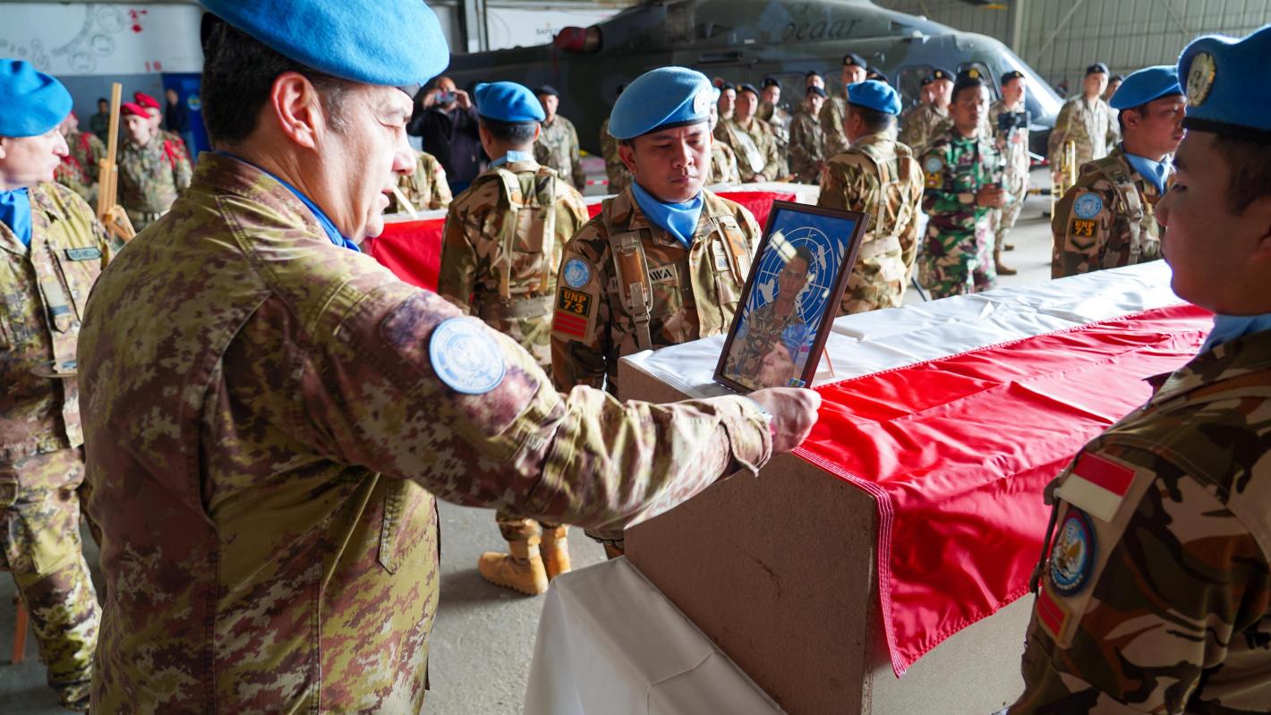 fallen UNIFIL Indonesian PK - repartition ceremony