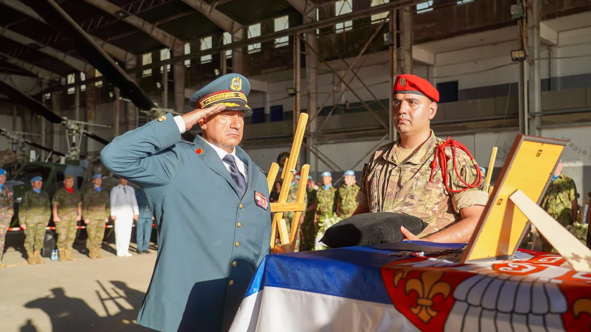 tribute to fallen Serbian peacekeeper