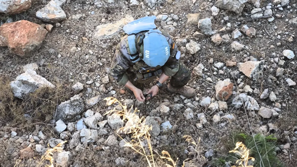 Peacekeepers help make routes safer by neutralizing explosive hazards