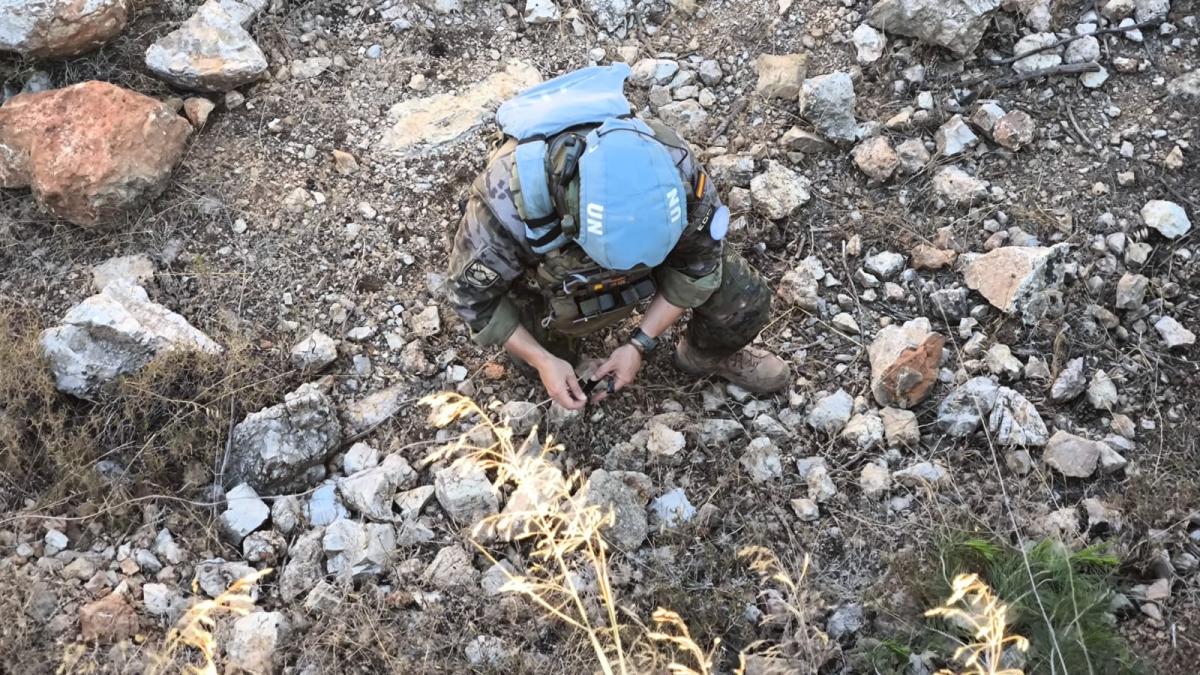 Peacekeepers help make routes safer by neutralizing explosive hazards 
