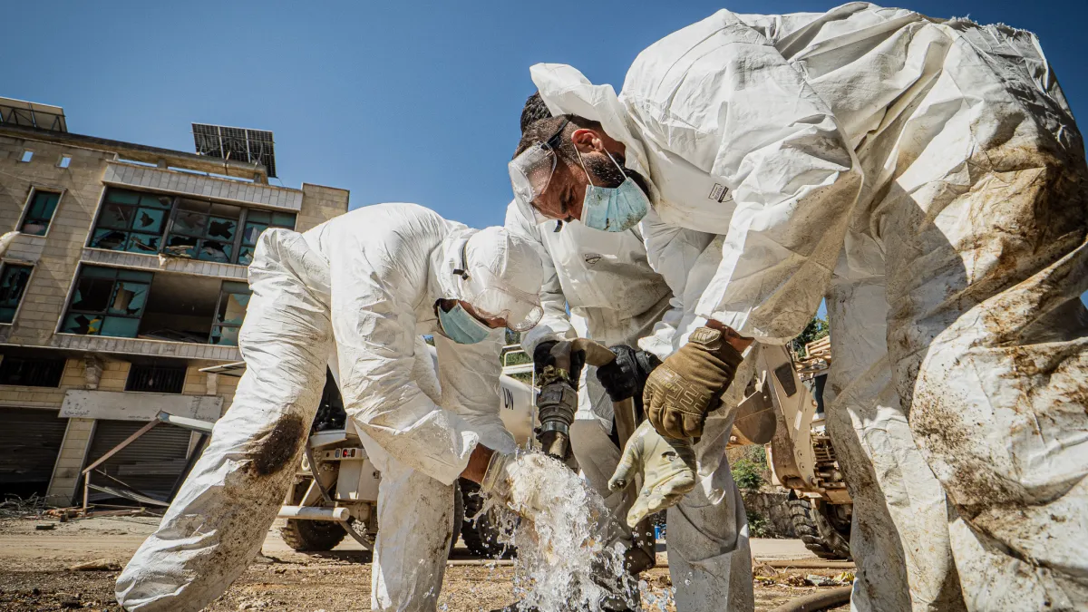 Peacekeepers help make routes safer by neutralizing explosive hazards