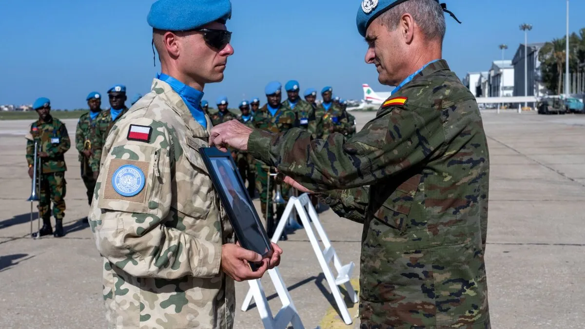 Fallen peacekeeper honoured at memorial ceremony in Beirut