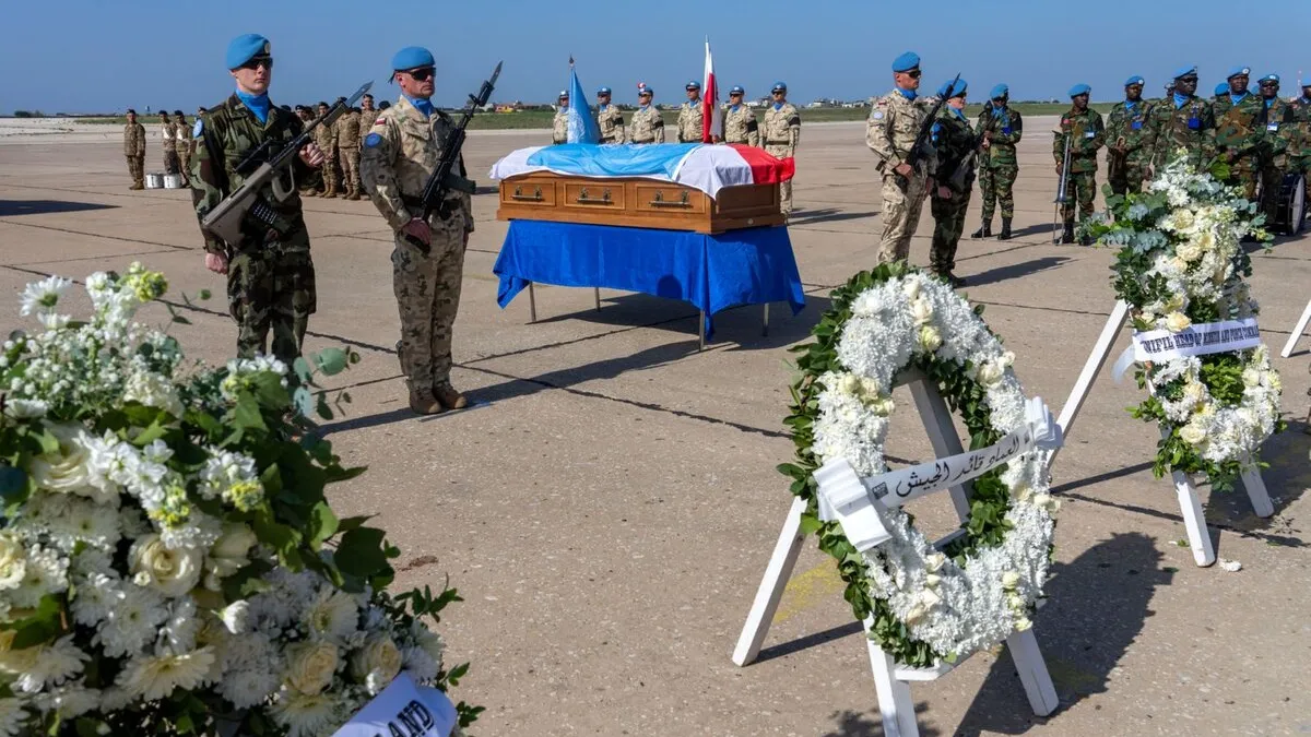 Fallen peacekeeper honoured at memorial ceremony in Beirut
