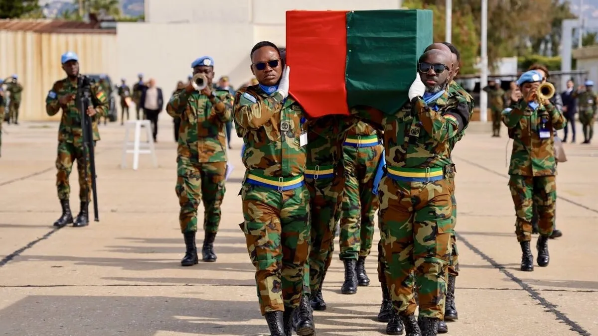 UNIFIL and Lebanese Armed Forces honour fallen Ghanaian peacekeeper
