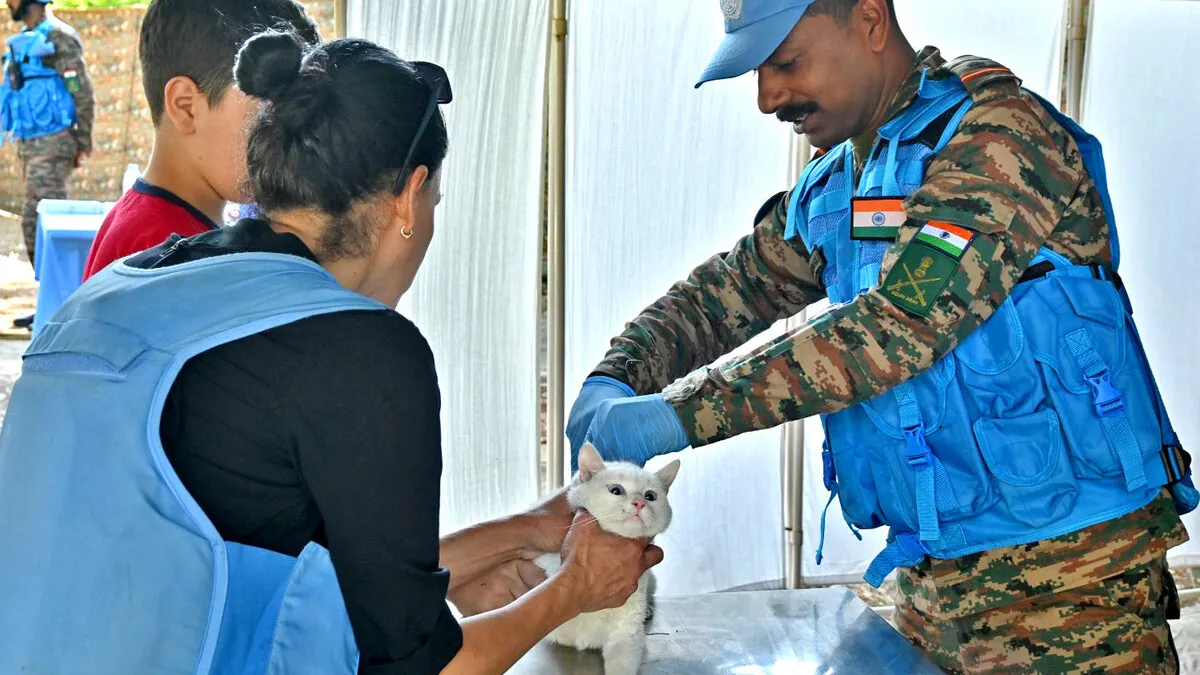 Indian peacekeepers vaccinate animals to keep pets and people safe