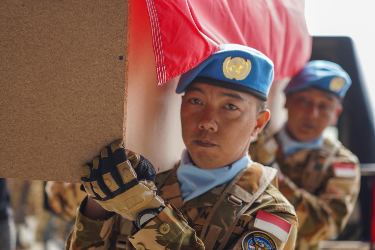 fallen UNIFIL Indonesian PK - repartition ceremony