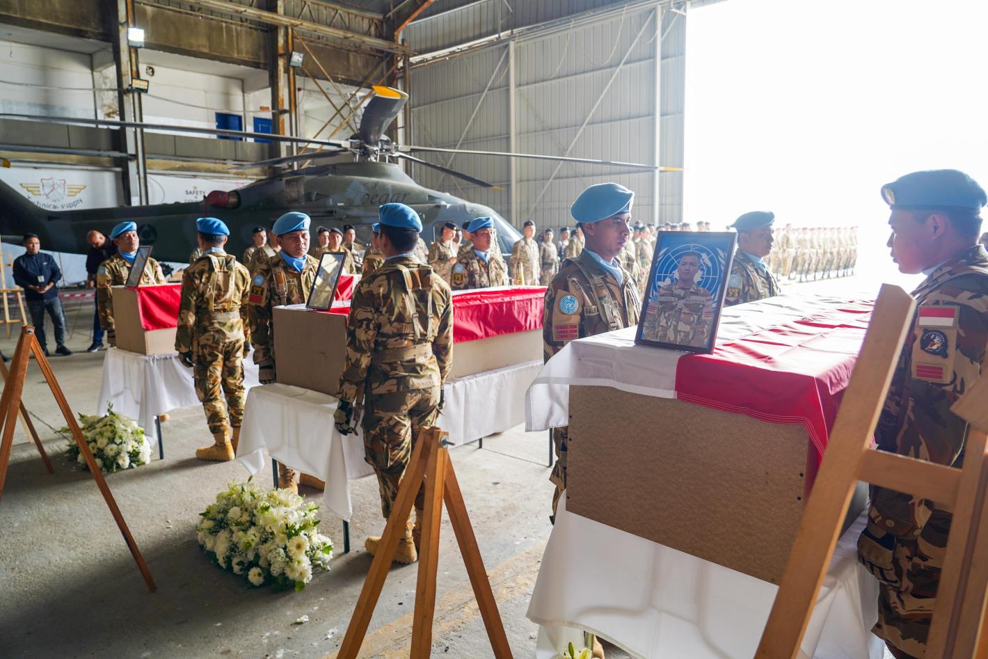 fallen UNIFIL Indonesian PK - repartition ceremony