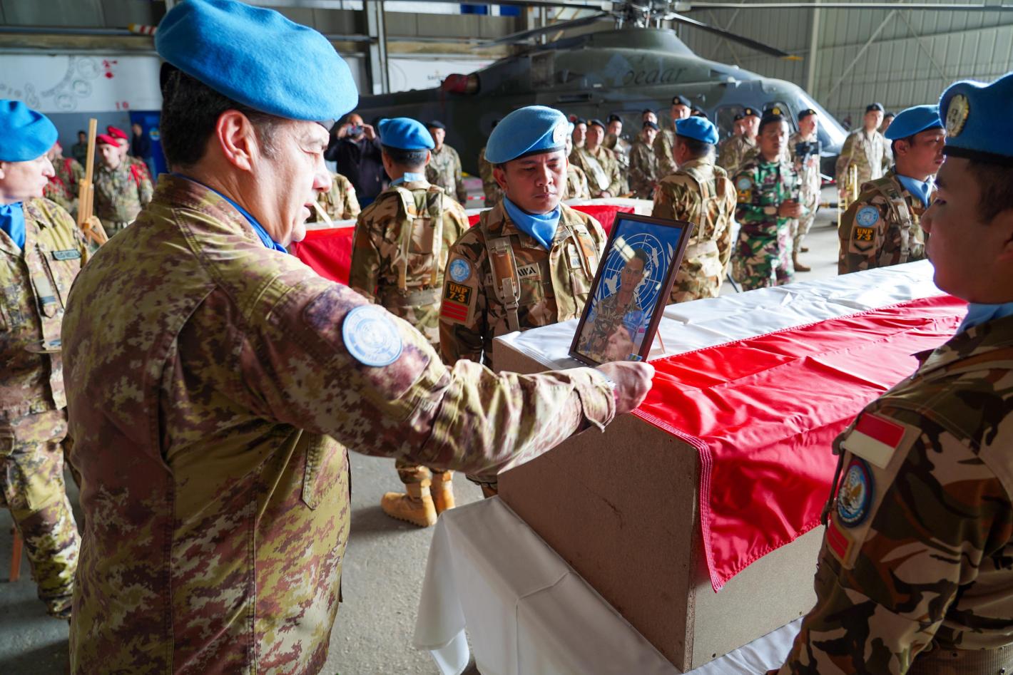 fallen UNIFIL Indonesian PK - repartition ceremony
