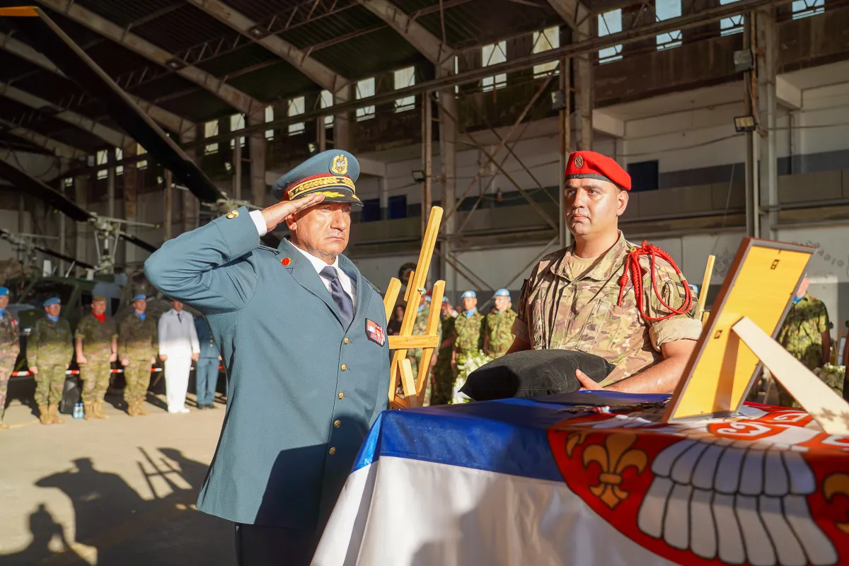 tribute to fallen Serbian peacekeeper