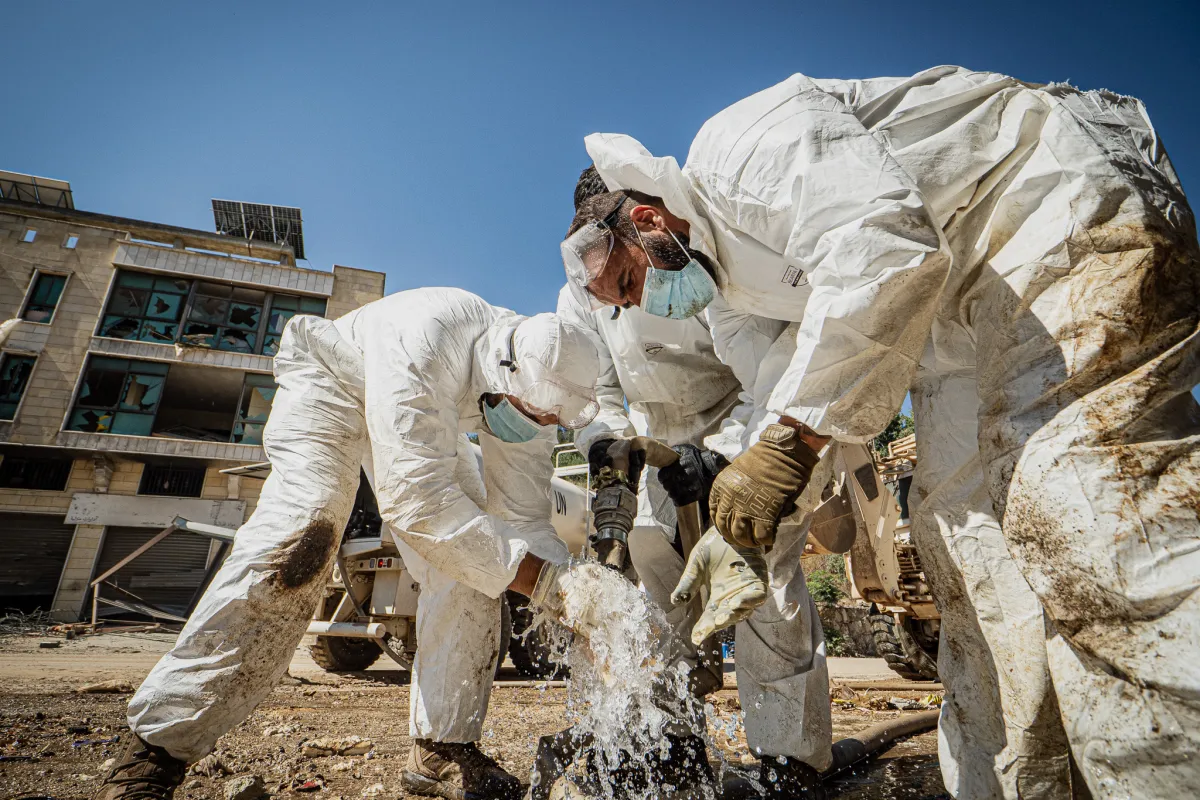 Peacekeepers help make routes safer by neutralizing explosive hazards