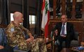 UNIFIL Force Commander meets Speaker of Parliament Nabih Berri