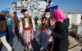 Music and dance mark schoolchildren’s visit to UNIFIL frigate