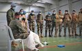 جنود من الجيش اللبناني واليونيفيل يشاركون في تدريب على التطهير من فيروس كورونا