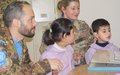 UNIFIL peacekeepers hand out gifts to children
