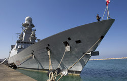 The Andrea Doria, Italian naval vessel and latest addition to UNIFIL’s Maritime Task Force.